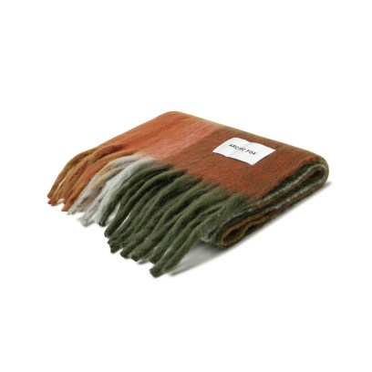 Arctic_Fox_Stockholm_GREEN_ORANGE_CHECK_Scarf_1