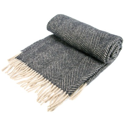 Wool_Blanket_Online_Herringbone_Pure_New_Wool_Throw_VINTAGE_2